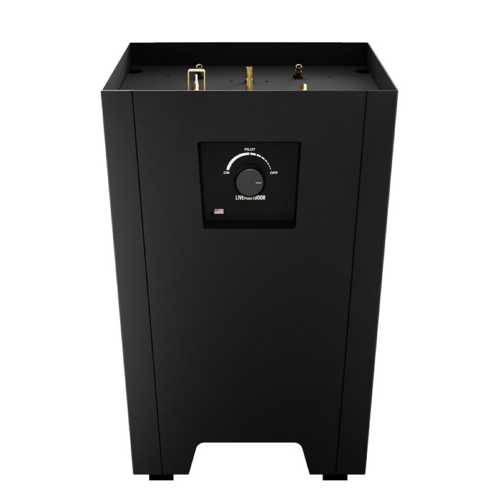 Warming Trends FireStorm Series I 12 Inch Square Powder Coated Steel 65000 BTU Portable Propane Fire Pit with Carry Bag   Black