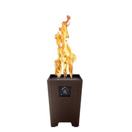 Warming Trends FireStorm Series I 12 Inch Square Powder Coated Steel 65000 BTU Portable Propane Fire Pit with Carry Bag   Bronze