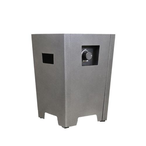 Warming Trends FireStorm Series I 12 Inch Square Powder Coated Steel 65000 BTU Portable Propane Fire Pit with Carry Bag   Gray