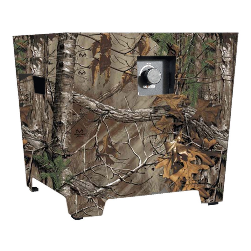 Warming Trends FireStorm Series II 18 Inch Square Powder Coated Steel 65000 BTU Portable Propane Fire Pit with Carry Bag   Realtree Timber