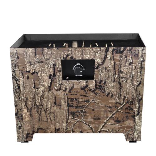 Warming Trends FireStorm Series III 24 Inch Rectangular Powder Coated Steel 65000 BTU Portable Propane Fire Pit with Carry Bag   Realtree Timber