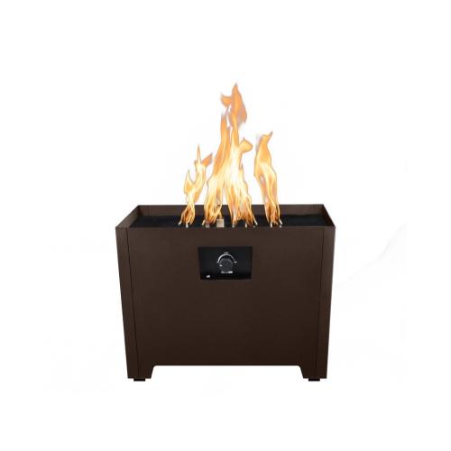 Warming Trends FireStorm Series III 24 Inch Rectangular Powder Coated Steel 65000 BTU Portable Propane Fire Pit with Carry Bag   Bronze