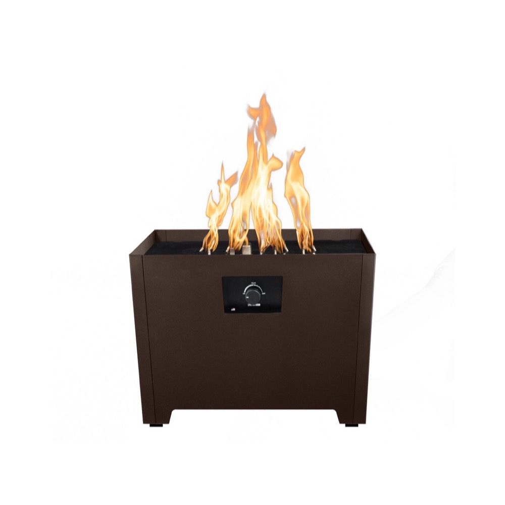 Warming Trends FireStorm Series III 24 Inch Rectangular Powder Coated Steel 65000 BTU Portable Propane Fire Pit with Carry Bag   Bronze