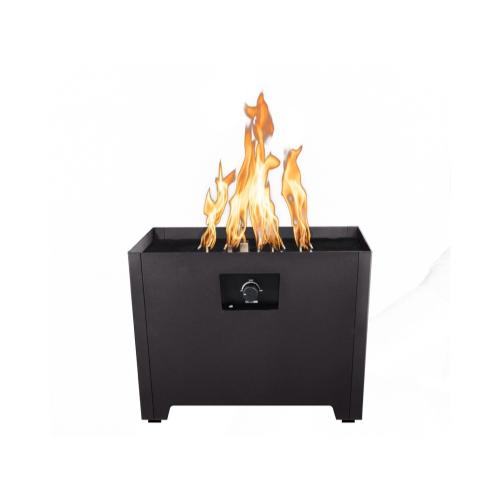 Warming Trends FireStorm Series III 24 Inch Rectangular Powder Coated Steel 65000 BTU Portable Propane Fire Pit with Carry Bag   Gray