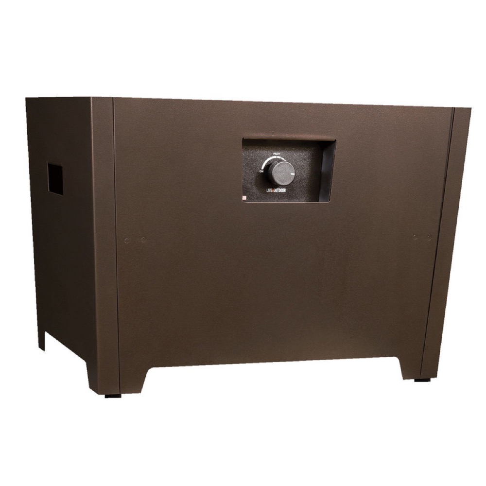 Warming Trends FireStorm Series III 24 Inch Rectangular Powder Coated Steel 65000 BTU Portable Propane Fire Pit with Carry Bag   Bronze