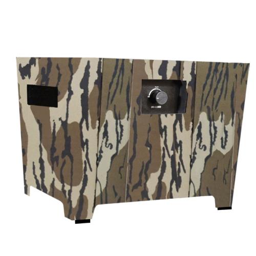 Warming Trends FireStorm Series III 24 Inch Rectangular Powder Coated Steel 65000 BTU Portable Propane Fire Pit with Carry Bag   Mossy Oak Bottomland