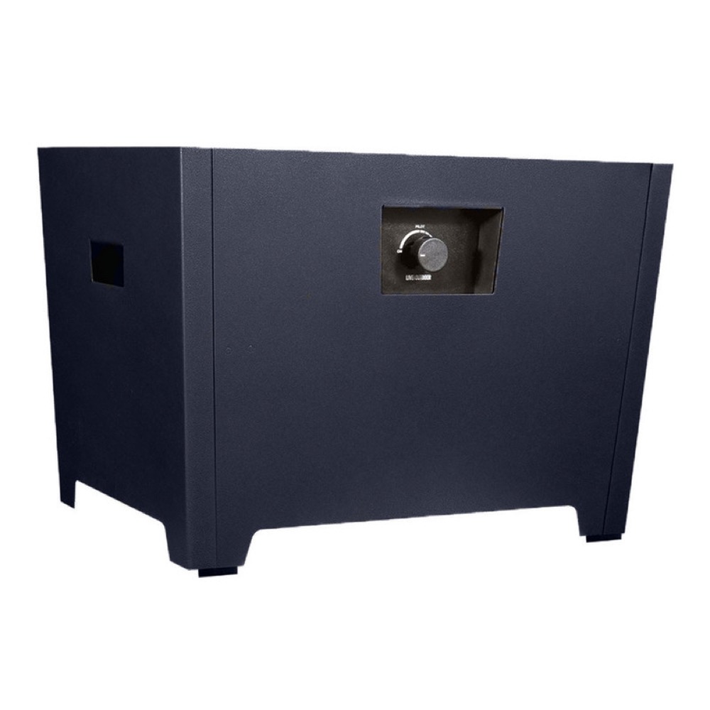 Warming Trends FireStorm Series III 24 Inch Rectangular Powder Coated Steel 65000 BTU Portable Propane Fire Pit with Carry Bag   Blue