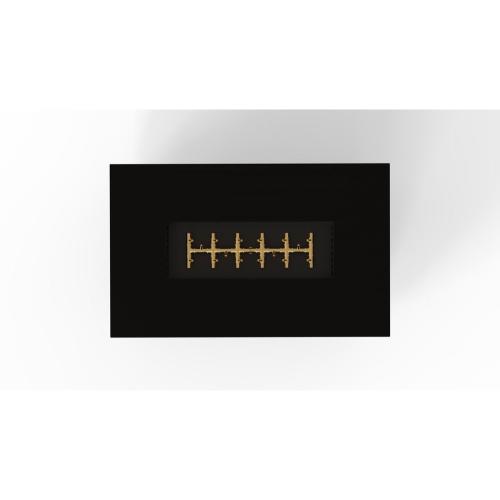 Warming Trends AON 48 Inch Rectangular Powder Coated Steel 170000 BTU Propane Fire Pit Table with Push Button Spark Ignition   Black