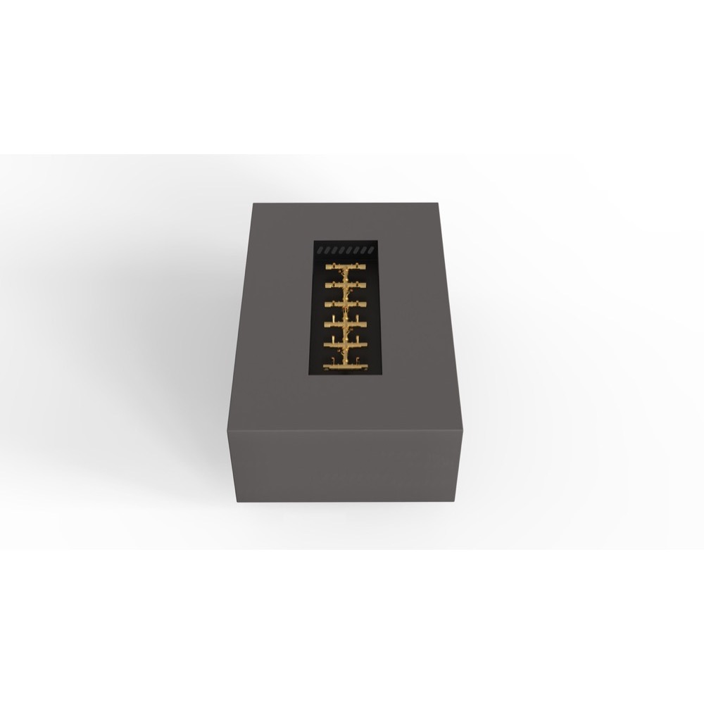 Warming Trends AON 48 Inch Rectangular Powder Coated Steel 170000 BTU Propane Fire Pit Table with Push Button Spark Ignition   Charcoal