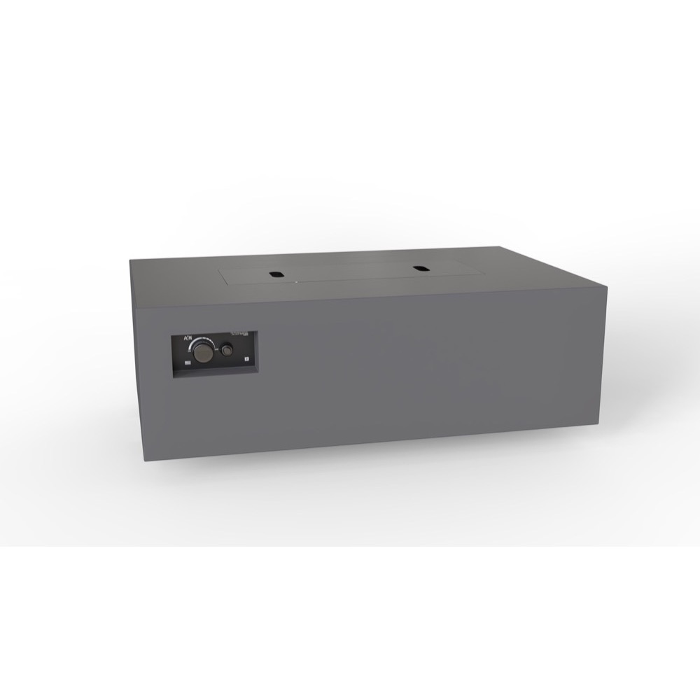 Warming Trends AON 48 Inch Rectangular Powder Coated Steel 170000 BTU Propane Fire Pit Table with Push Button Spark Ignition   Charcoal