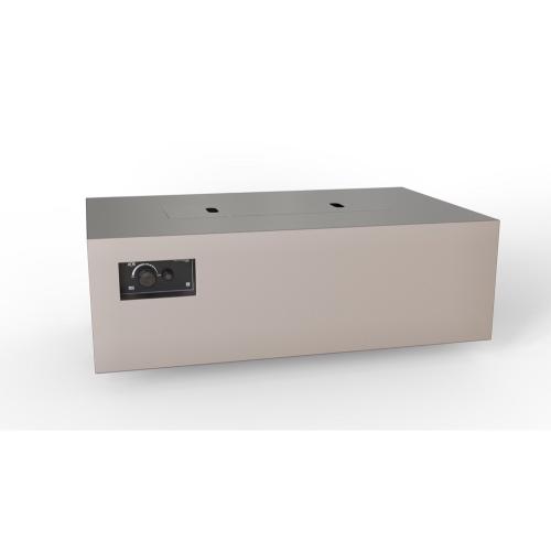 Warming Trends AON 48 Inch Rectangular Powder Coated Steel 170000 BTU Propane Fire Pit Table with Push Button Spark Ignition   Sand Pebble