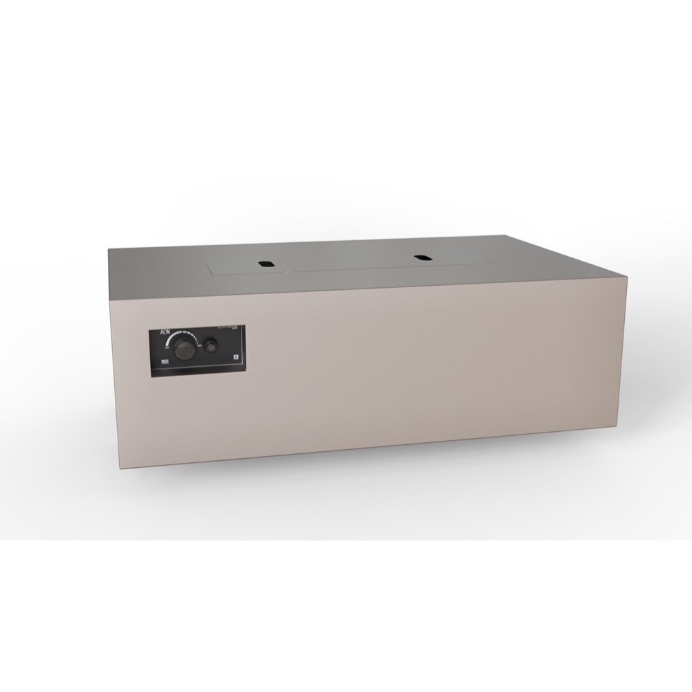 Warming Trends AON 48 Inch Rectangular Powder Coated Steel 170000 BTU Propane Fire Pit Table with Push Button Spark Ignition   Sand Pebble