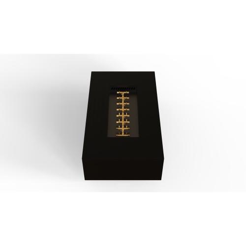 Warming Trends AON 60 Inch Rectangular Powder Coated Steel 230000 BTU Propane Fire Pit Table with Push Button Spark Ignition   Black