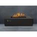 Warming Trends AON 60 Inch Rectangular Powder Coated Steel 230000 BTU Propane Fire Pit Table with Push Button Spark Ignition   Black