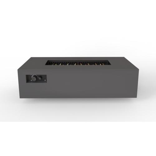 Warming Trends AON 60 Inch Rectangular Powder Coated Steel 230000 BTU Propane Fire Pit Table with Push Button Spark Ignition   Charcoal