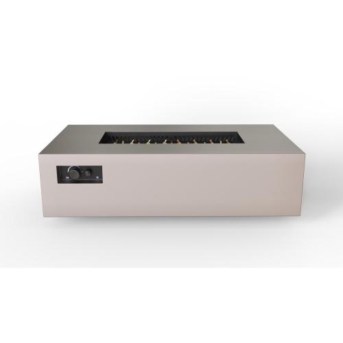 Warming Trends AON 60 Inch Rectangular Powder Coated Steel 230000 BTU Propane Fire Pit Table with Push Button Spark Ignition   Sand Pebble