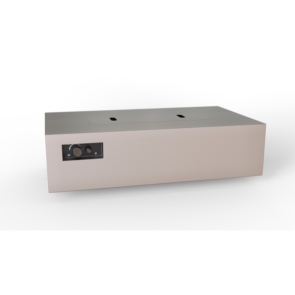 Warming Trends AON 60 Inch Rectangular Powder Coated Steel 230000 BTU Propane Fire Pit Table with Push Button Spark Ignition   Sand Pebble