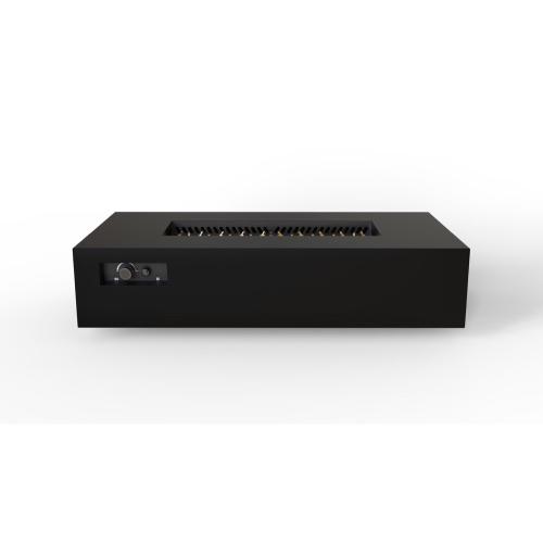 Warming Trends AON 72 Inch Rectangular Powder Coated Steel 290000 BTU Propane Fire Pit Table with Push Button Spark Ignition   Black