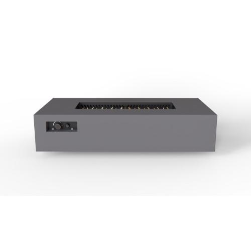 Warming Trends AON 72 Inch Rectangular Powder Coated Steel 290000 BTU Propane Fire Pit Table with Push Button Spark Ignition   Charcoal