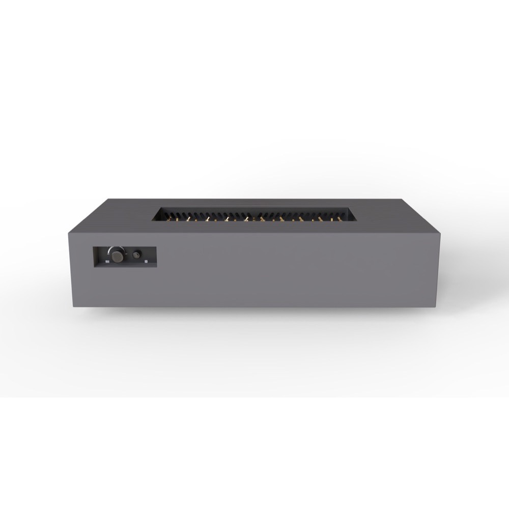 Warming Trends AON 72 Inch Rectangular Powder Coated Steel 290000 BTU Propane Fire Pit Table with Push Button Spark Ignition   Charcoal