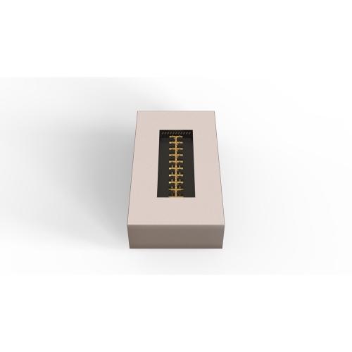 Warming Trends AON 72 Inch Rectangular Powder Coated Steel 290000 BTU Propane Fire Pit Table with Push Button Spark Ignition   Sand Pebble