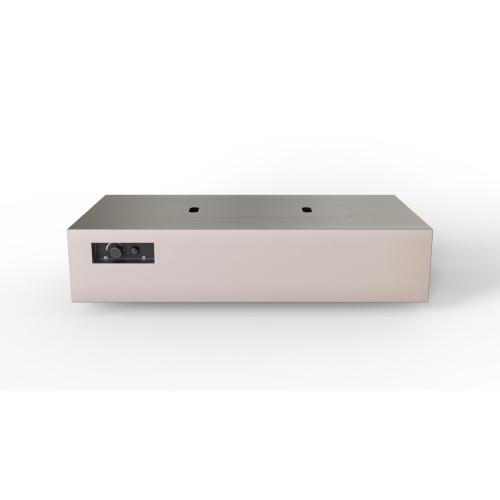 Warming Trends AON 72 Inch Rectangular Powder Coated Steel 290000 BTU Propane Fire Pit Table with Push Button Spark Ignition   Sand Pebble