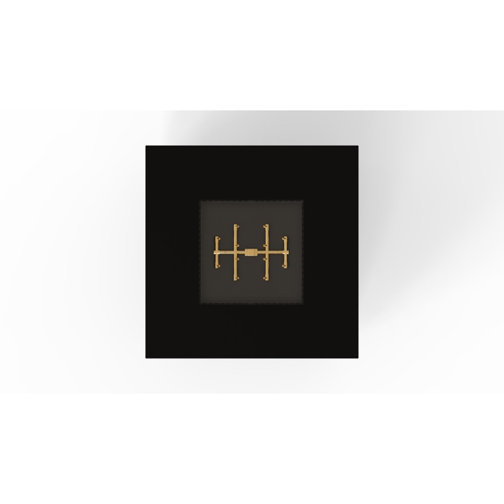 Warming Trends AON 40 Inch Square Powder Coated Steel 140000 BTU Propane Fire Pit Table with Push Button Spark Ignition   Black