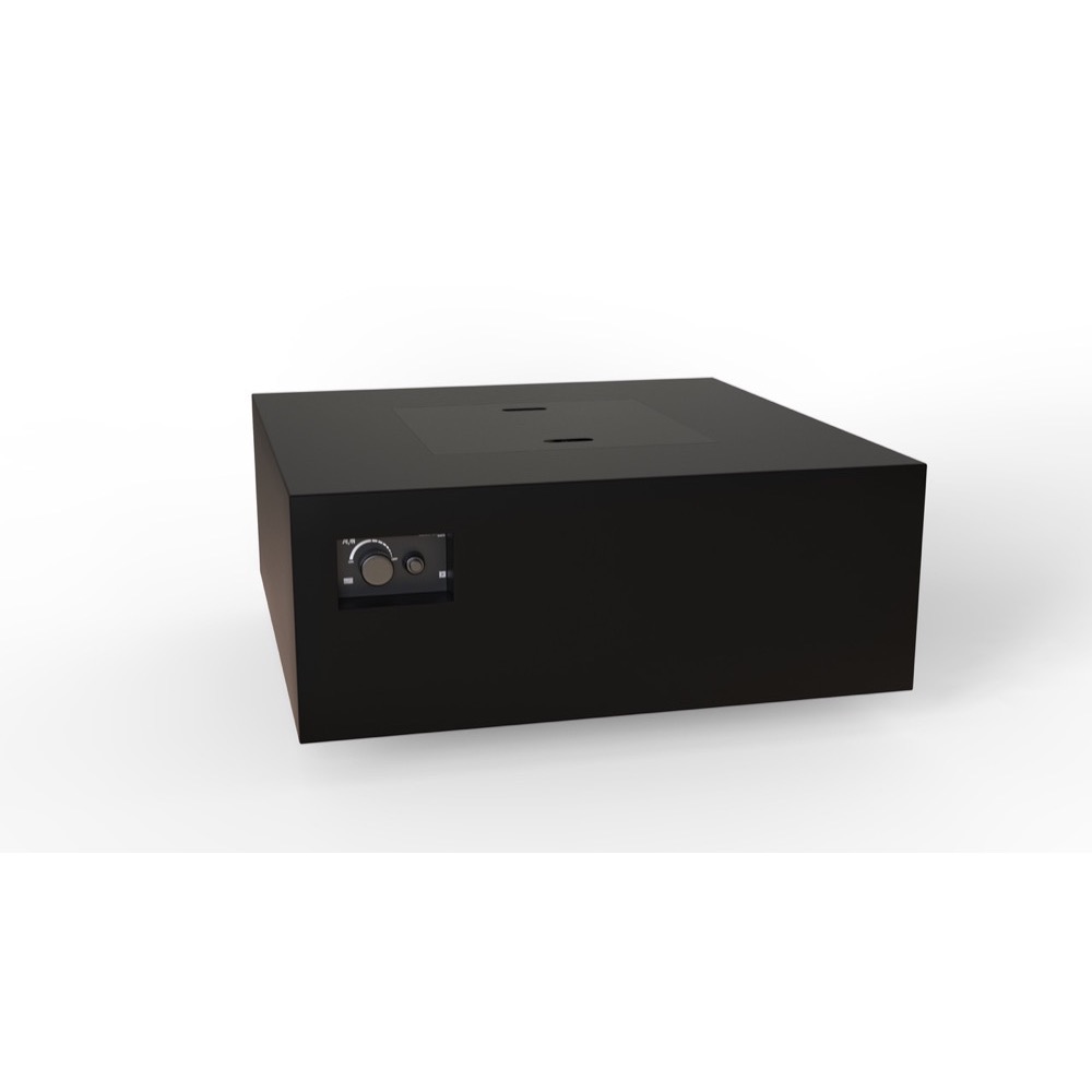 Warming Trends AON 40 Inch Square Powder Coated Steel 140000 BTU Propane Fire Pit Table with Push Button Spark Ignition   Black