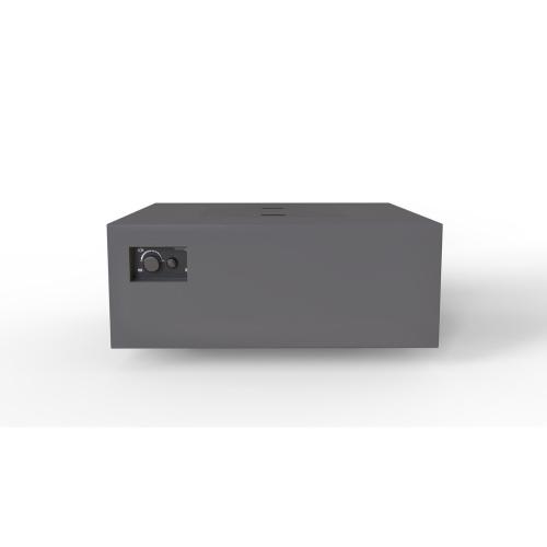 Warming Trends AON 40 Inch Square Powder Coated Steel 140000 BTU Propane Fire Pit Table with Mercury Push Button Ignition   Charcoal