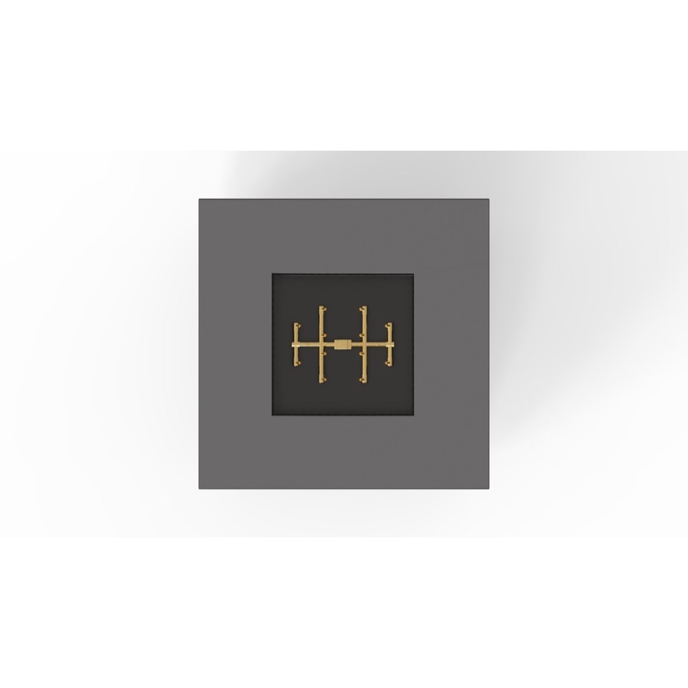 Warming Trends AON 40 Inch Square Powder Coated Steel 140000 BTU Propane Fire Pit Table with Mercury Push Button Ignition   Charcoal