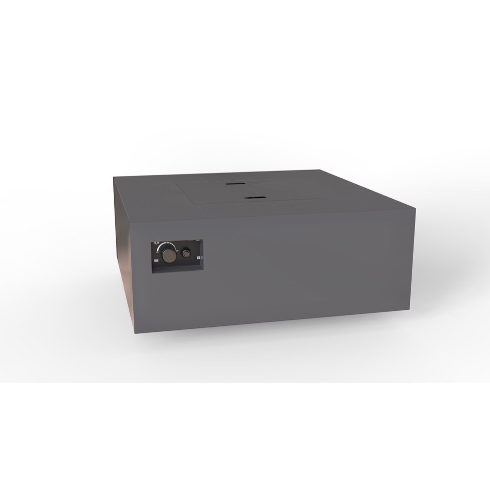 Warming Trends AON 40 Inch Square Powder Coated Steel 140000 BTU Propane Fire Pit Table with Mercury Push Button Ignition   Charcoal