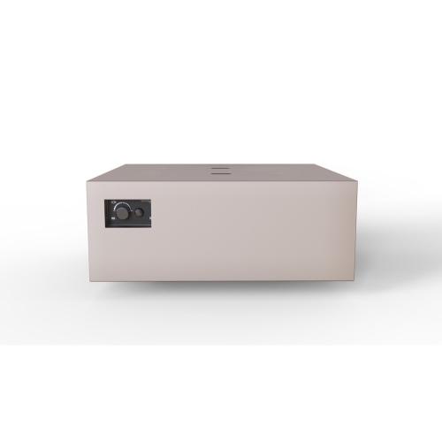 Warming Trends AON 40 Inch Square Powder Coated Steel 140000 BTU Propane Fire Pit Table with Push Button Spark Ignition   Sand Pebble