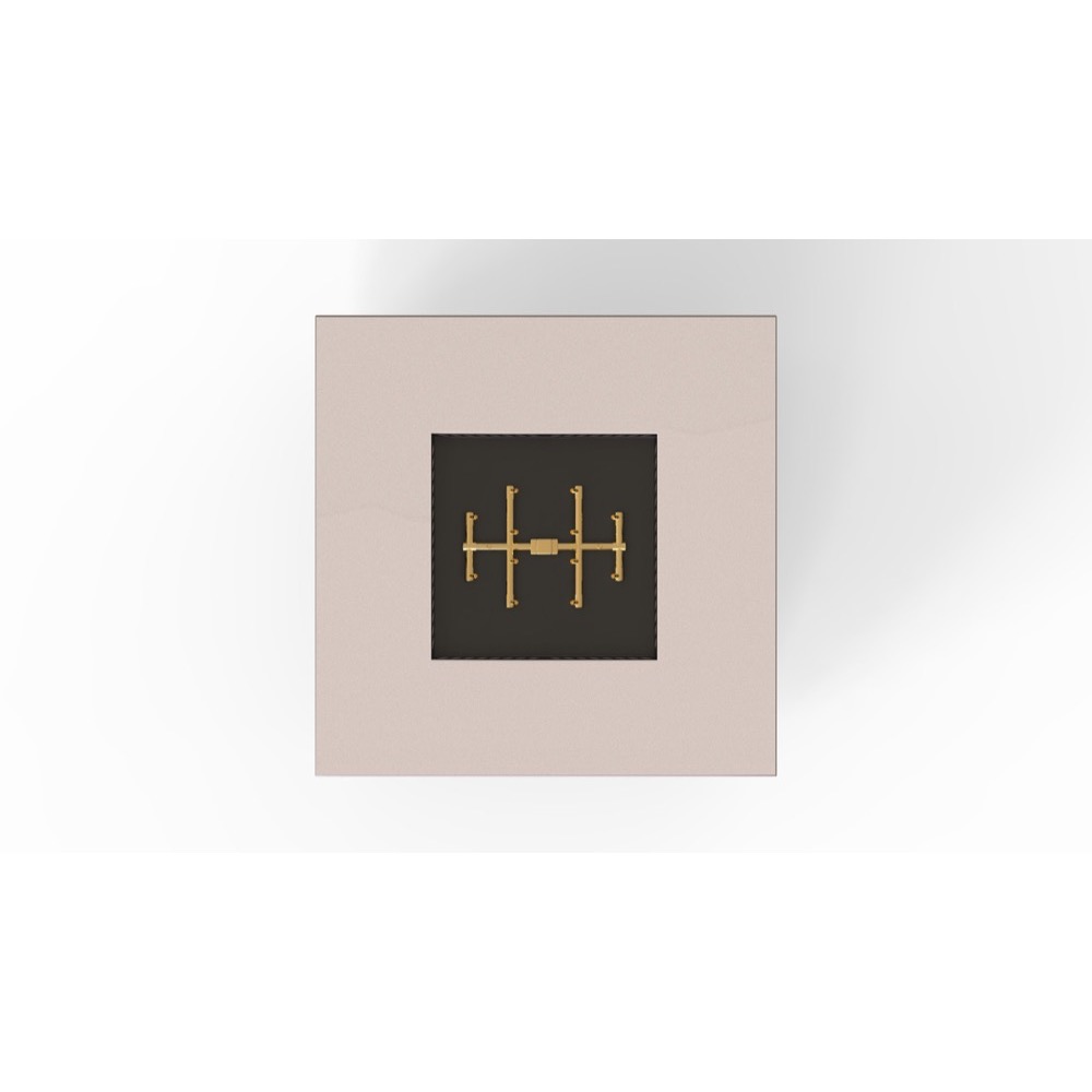 Warming Trends AON 40 Inch Square Powder Coated Steel 140000 BTU Propane Fire Pit Table with Push Button Spark Ignition   Sand Pebble