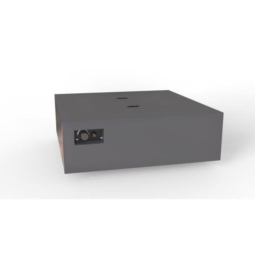 Warming Trends AON 48 Inch Square Powder Coated Steel 180000 BTU Propane Fire Pit Table with Push Button Spark Ignition   Charcoal