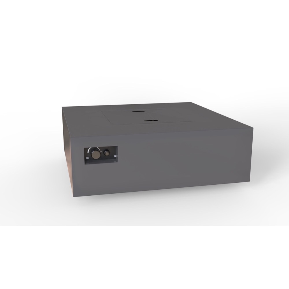 Warming Trends AON 48 Inch Square Powder Coated Steel 180000 BTU Propane Fire Pit Table with Push Button Spark Ignition   Charcoal