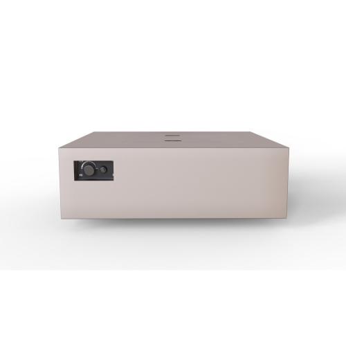 Warming Trends AON 48 Inch Square Powder Coated Steel 180000 BTU Propane Fire Pit Table with Push Button Spark Ignition   Sand Pebble