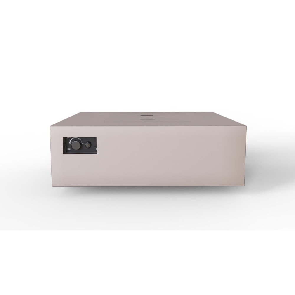 Warming Trends AON 48 Inch Square Powder Coated Steel 180000 BTU Propane Fire Pit Table with Push Button Spark Ignition   Sand Pebble