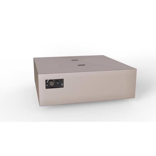 Warming Trends AON 48 Inch Square Powder Coated Steel 180000 BTU Propane Fire Pit Table with Push Button Spark Ignition   Sand Pebble