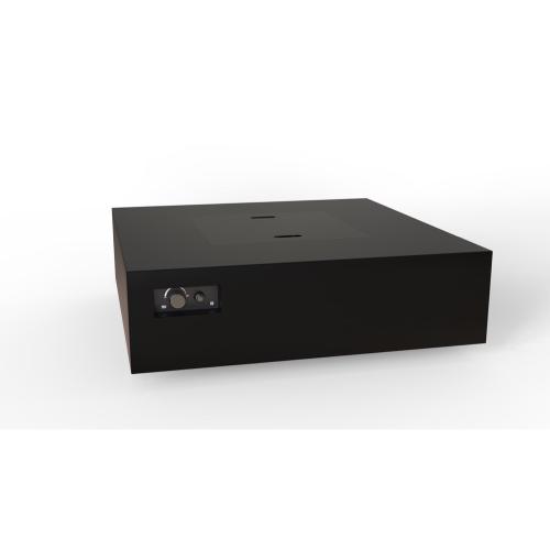 Warming Trends AON 56 Inch Square Powder Coated Steel 280000 BTU Propane Fire Pit Table with Push Button Spark Ignition   Black