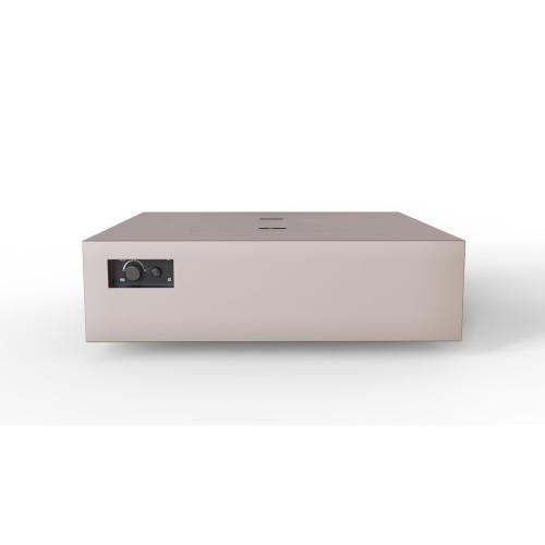 Warming Trends AON 56 Inch Square Powder Coated Steel 280000 BTU Propane Fire Pit Table with Push Button Spark Ignition   Sand Pebble