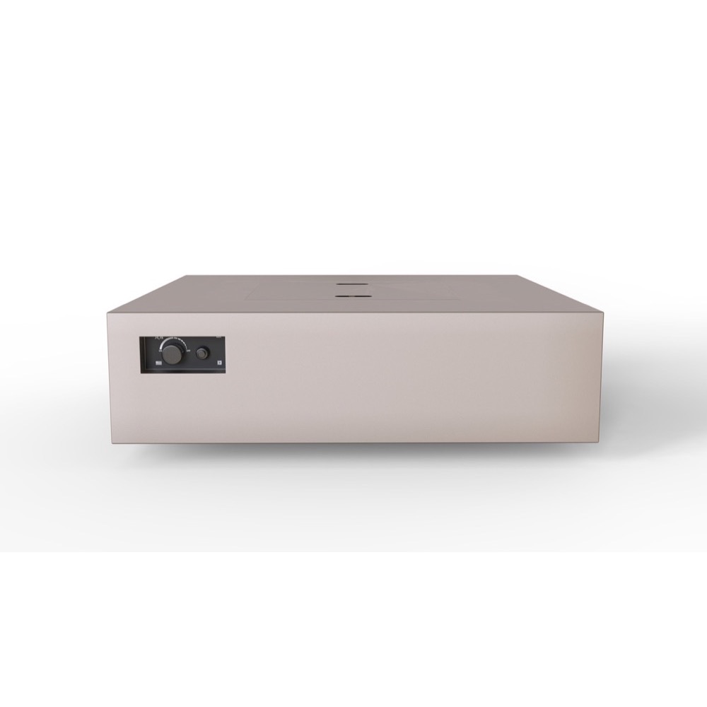 Warming Trends AON 56 Inch Square Powder Coated Steel 280000 BTU Propane Fire Pit Table with Push Button Spark Ignition   Sand Pebble