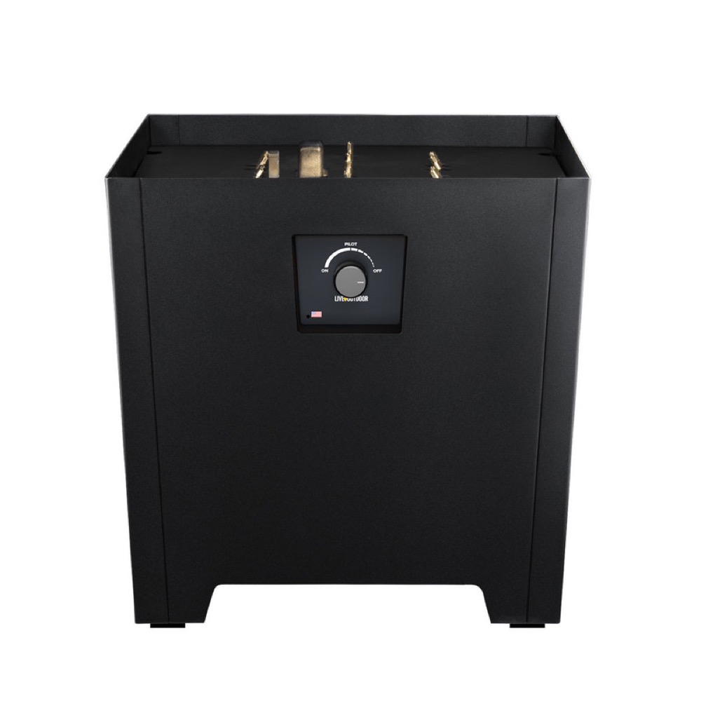 Warming Trends FireStorm Series II 18 Inch Square Powder Coated Steel 65000 BTU Portable Propane Fire Pit with Carry Bag   Black