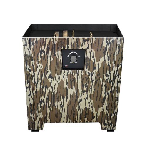 Warming Trends FireStorm Series II 18 Inch Square Powder Coated Steel 65000 BTU Portable Propane Fire Pit with Carry Bag   Mossy Oak Bottomland