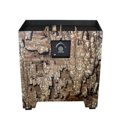 Warming Trends FireStorm Series II 18 Inch Square Powder Coated Steel 65000 BTU Portable Propane Fire Pit with Carry Bag   Realtree Timber