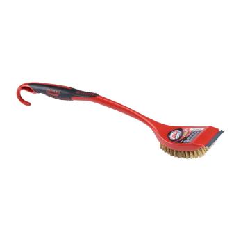 Crown Verity 20 Inch Deluxe Brass Grill Brush with Scraper350