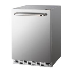 Crown Verity 24 Inch Stainless Steel Outdoor Refrigerator with Locking Door250