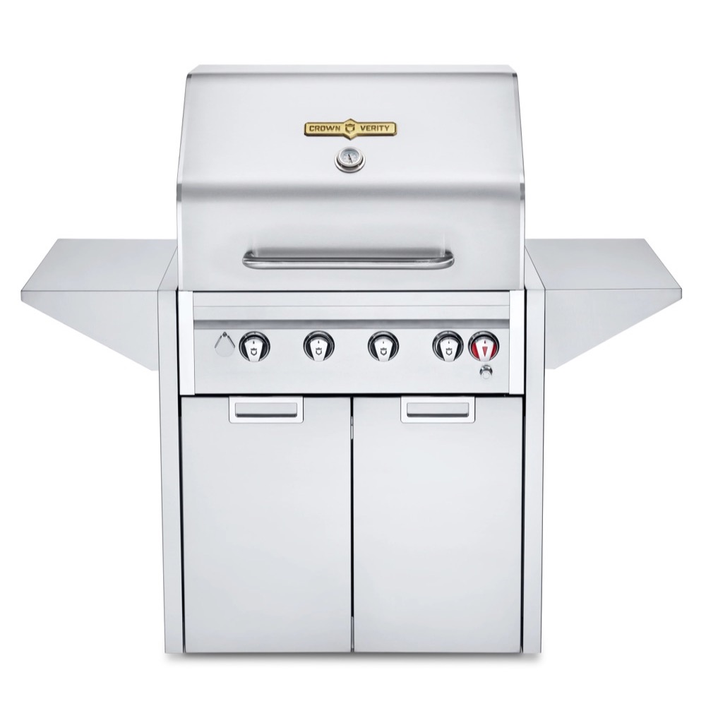 Crown Verity Estate Series 30 Inch 4 Burner Stainless Steel Freestanding Propane Gas Grill