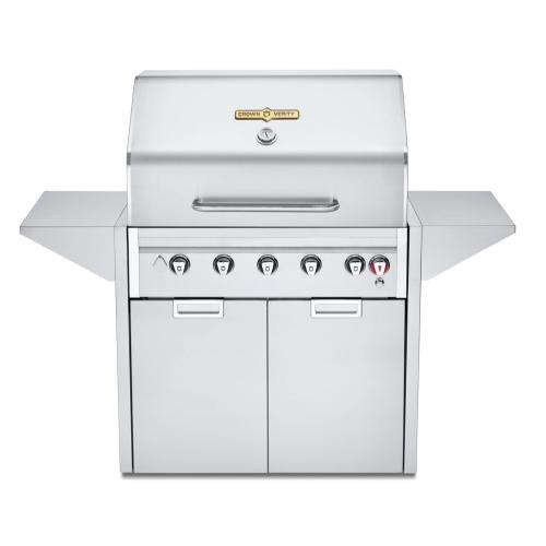 Crown Verity Estate Series 36 Inch 5 Burner Stainless Steel Freestanding Propane Gas Grill