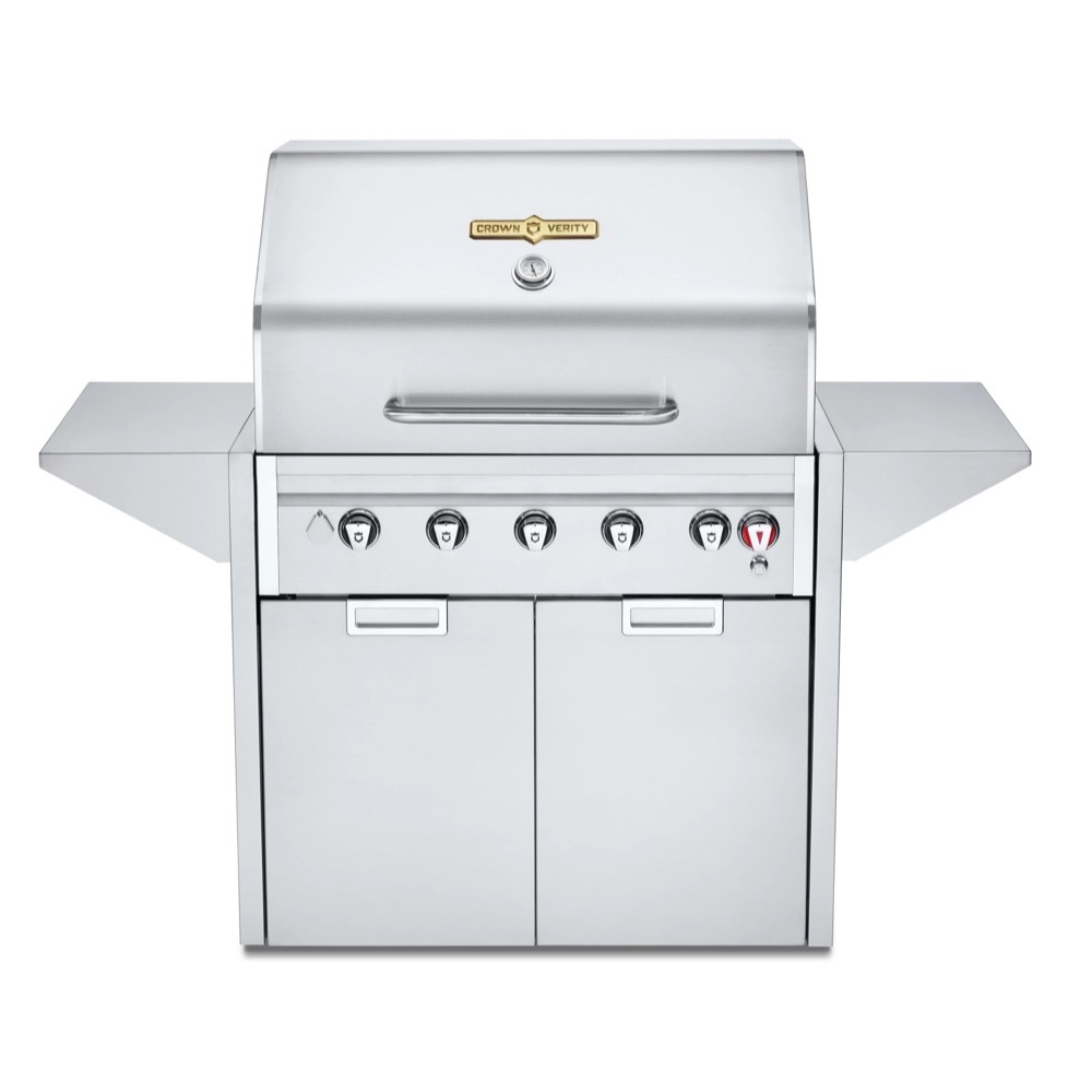Crown Verity Estate Series 36 Inch 5 Burner Stainless Steel Freestanding Propane Gas Grill