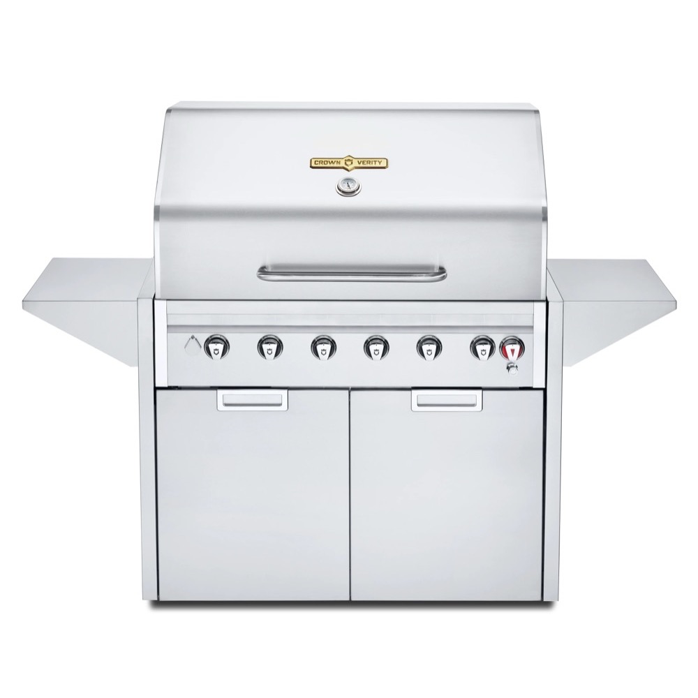 Crown Verity Estate Series 42 Inch 6 Burner Stainless Steel Freestanding Natural Gas Grill